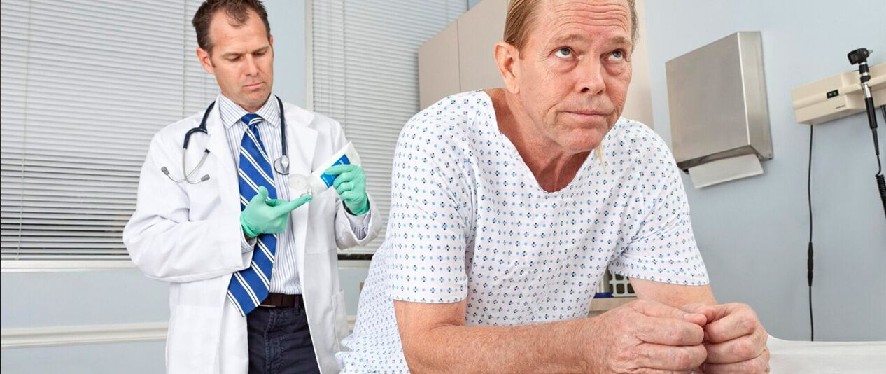 Terapia de prostatitis en la recepción del médico
